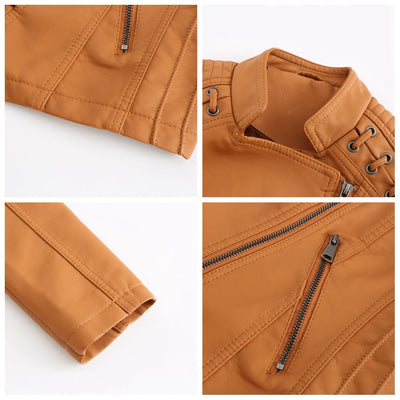 Léa | Veste en cuir d'agneau premium