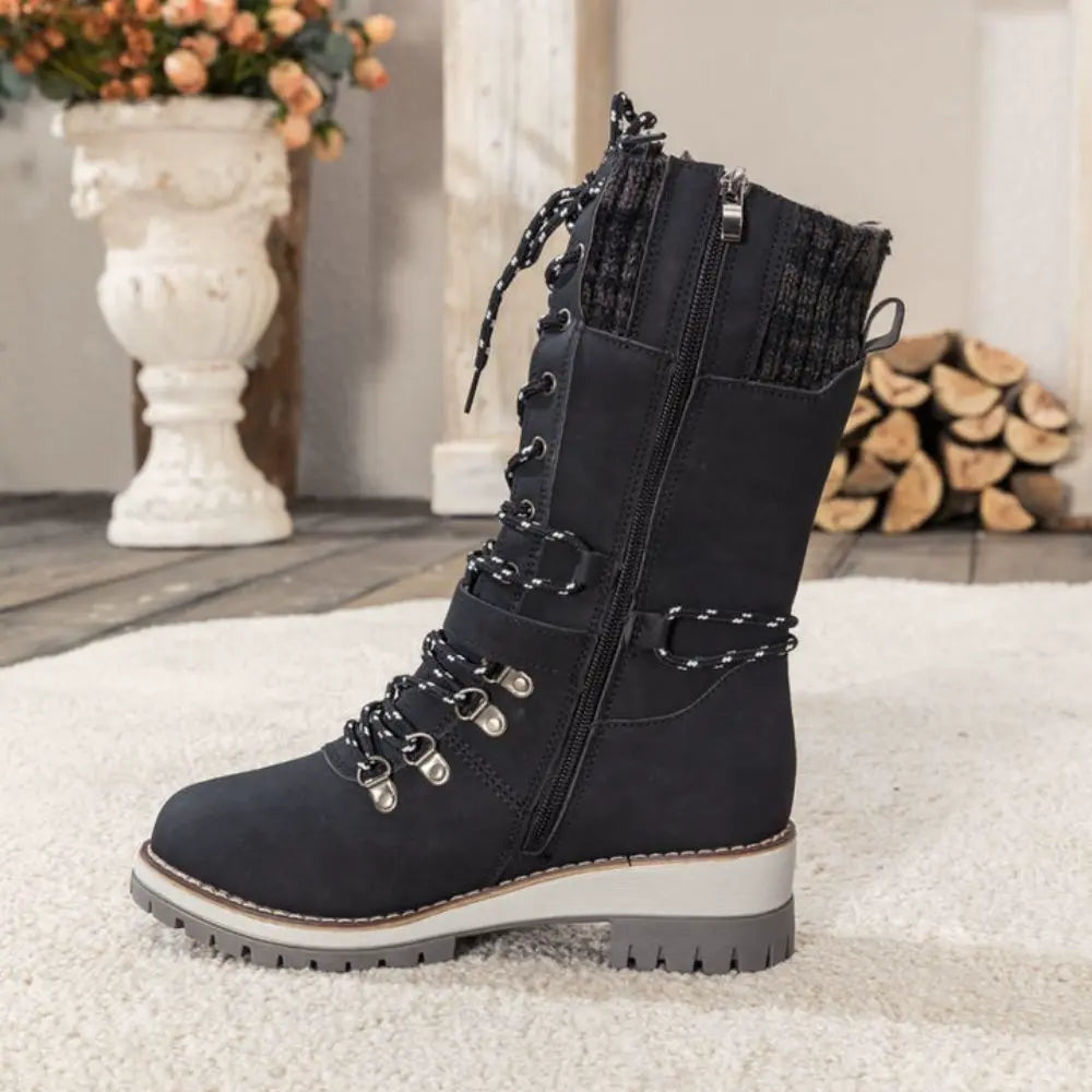 Bottes d'hiver avec doublure antidérapante et chaude