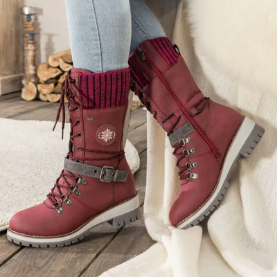 Bottes d'hiver avec doublure antidérapante et chaude