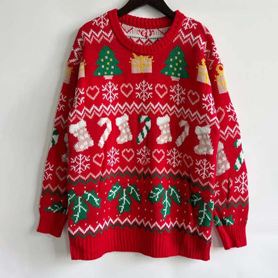Xalina Sweater | Pull de Noël décontracté en tricot
