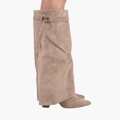 Damskie zamszowe buty ortopedyczne na niskim obcasie