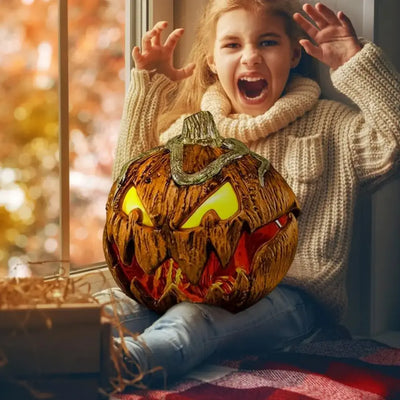 Décoration animatronique de la citrouille d'Halloween qui s'élève et tombe