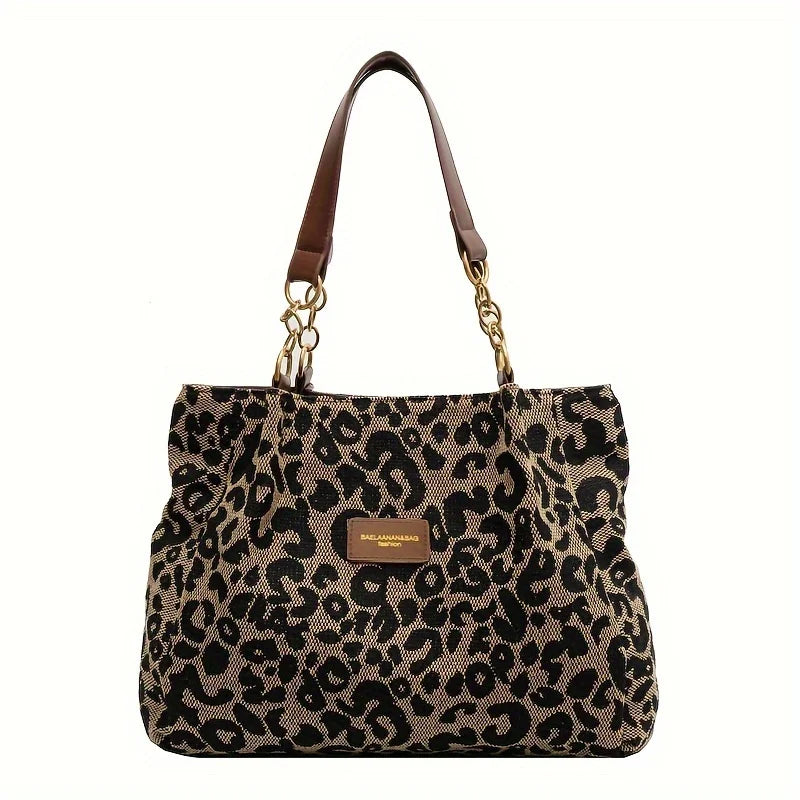 Sac fourre-tout à motif léopard