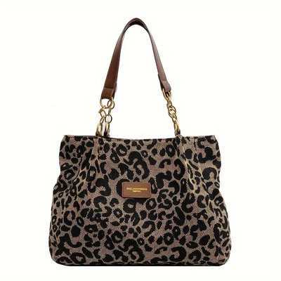 Sac fourre-tout à motif léopard