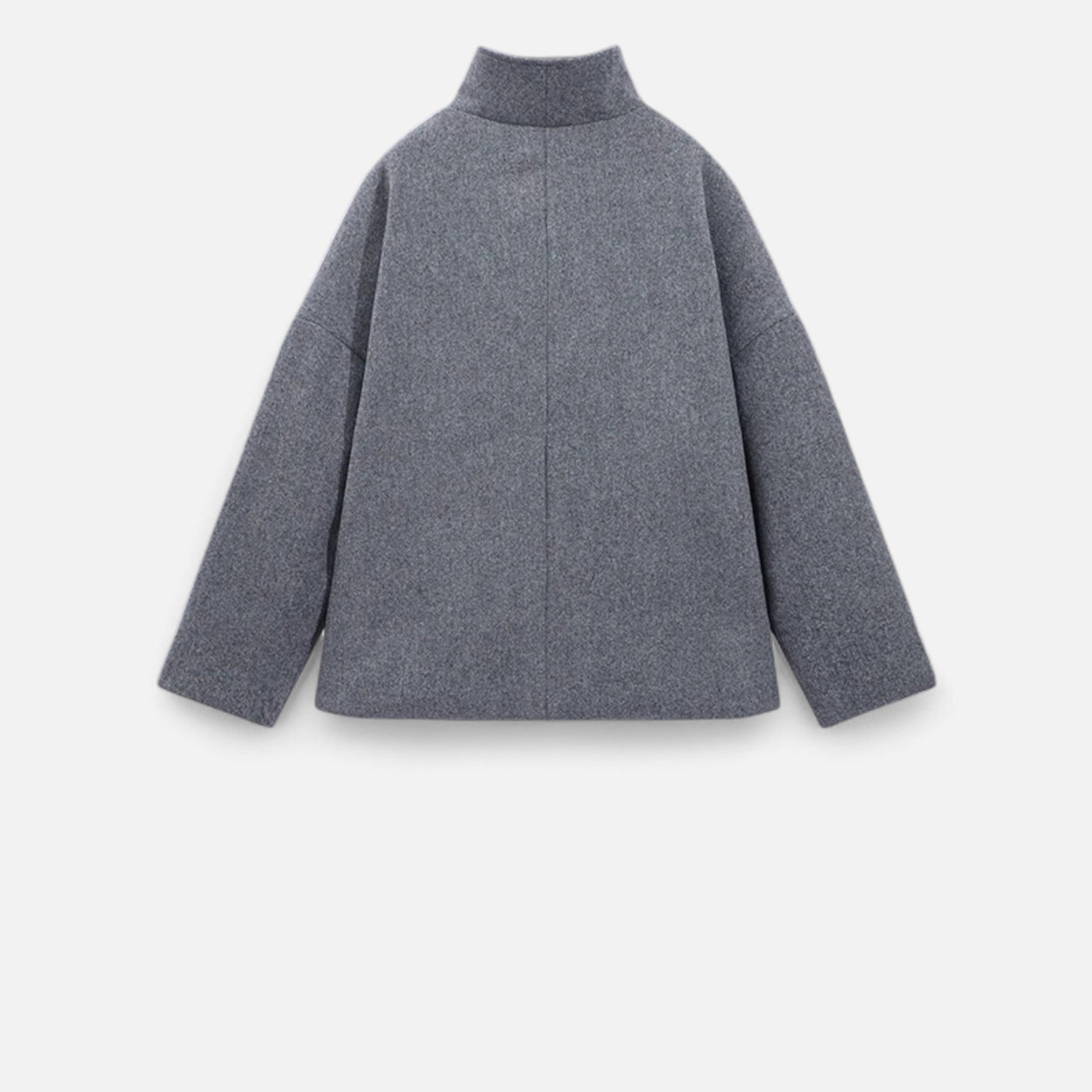 Abrigo corto de mujer con cuello alto chic