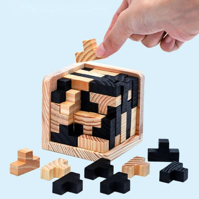 54 pièces de puzzle en bois