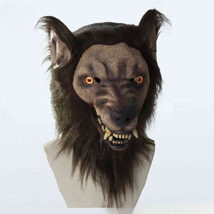 Lupinox Mask | Tête de loup en latex, lumineux et idéal pour Halloween