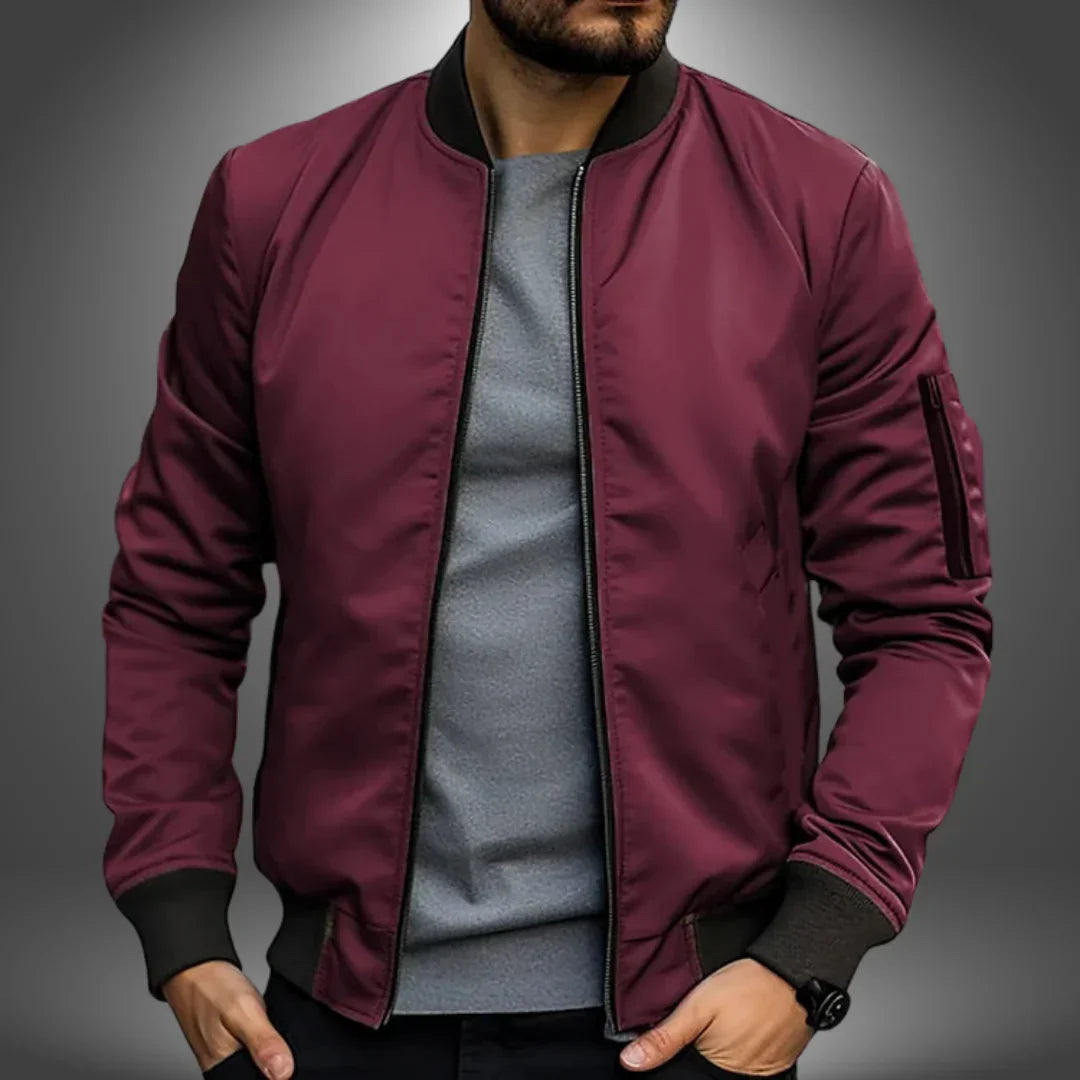 Veste de bombardier légère pour hommes - style coupe-vent décontracté