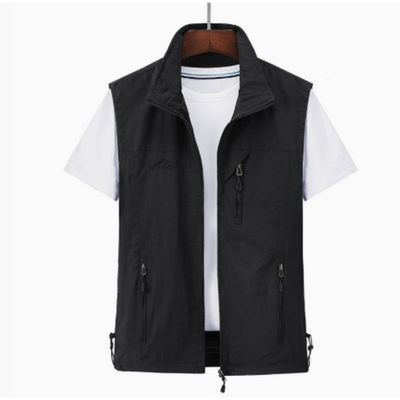 Gilet sans manches pour hommes en plein air | Fermeture éclair