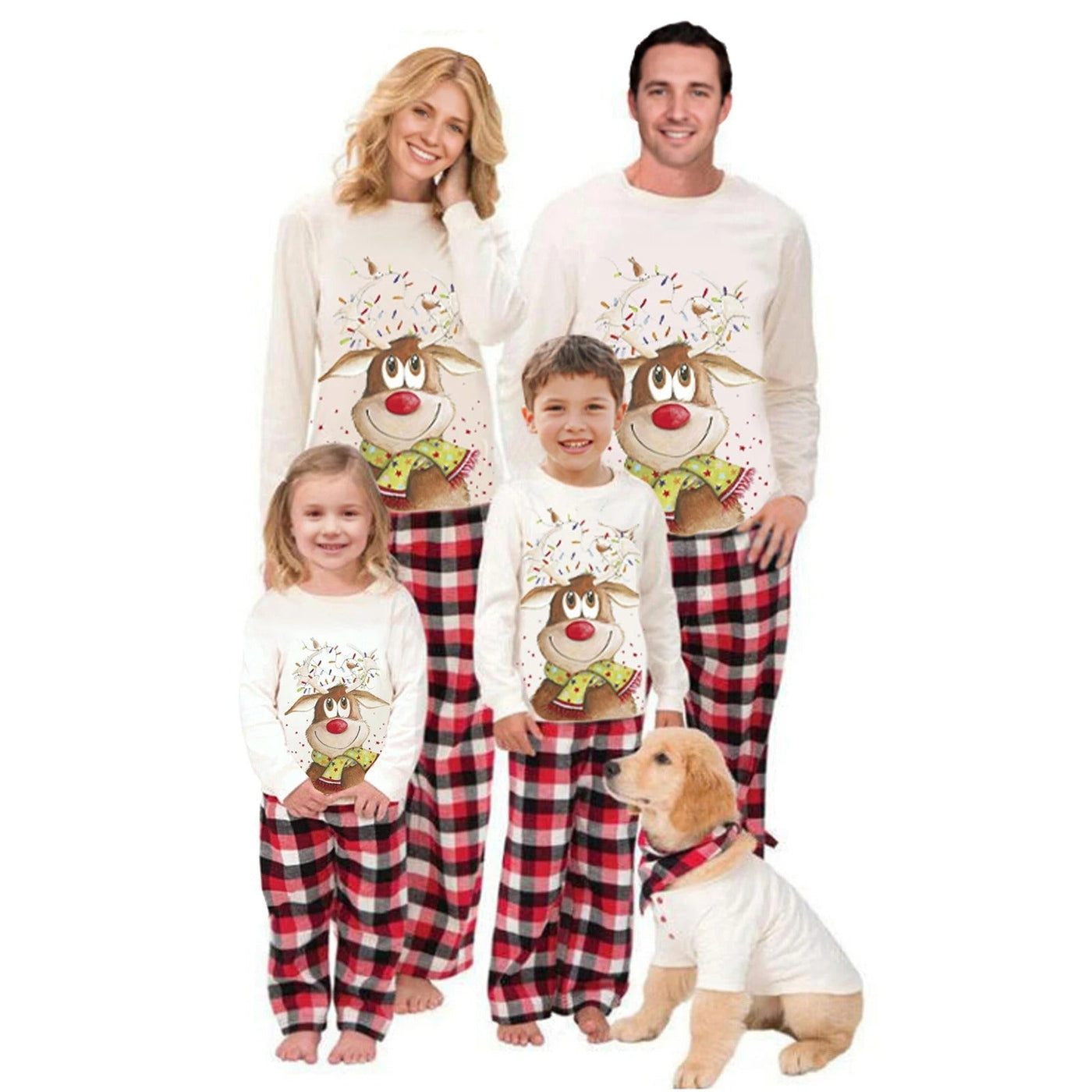 SyncStyle - Flocon de neige Famille assortie Ensemble de pyjamas de Noël
