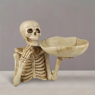 GhoulBowl | Bol à crâne en résine - Décoration gothique squelette Halloween