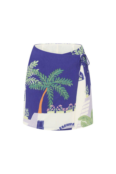 Ensemble d'été Nathalie - Tenue deux pièces à imprimé tropical et à la coupe décontractée