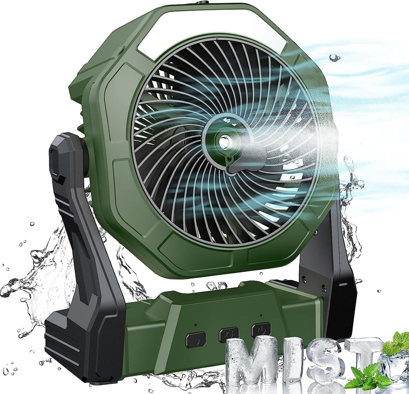 Ventilateur de brumisation portable, 8 pouces, 10000Mah, batterie rechargeable