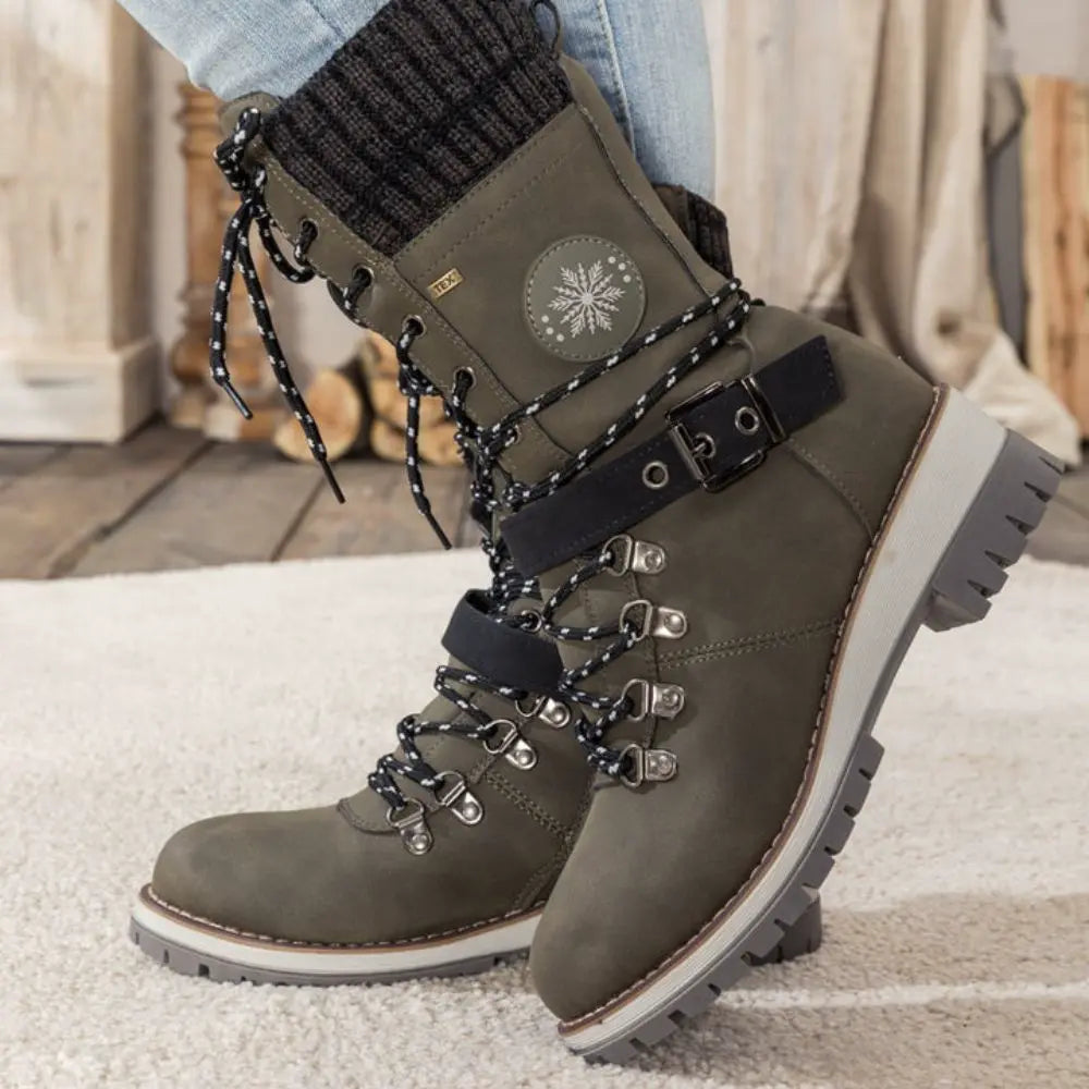 Bottes d'hiver avec doublure antidérapante et chaude