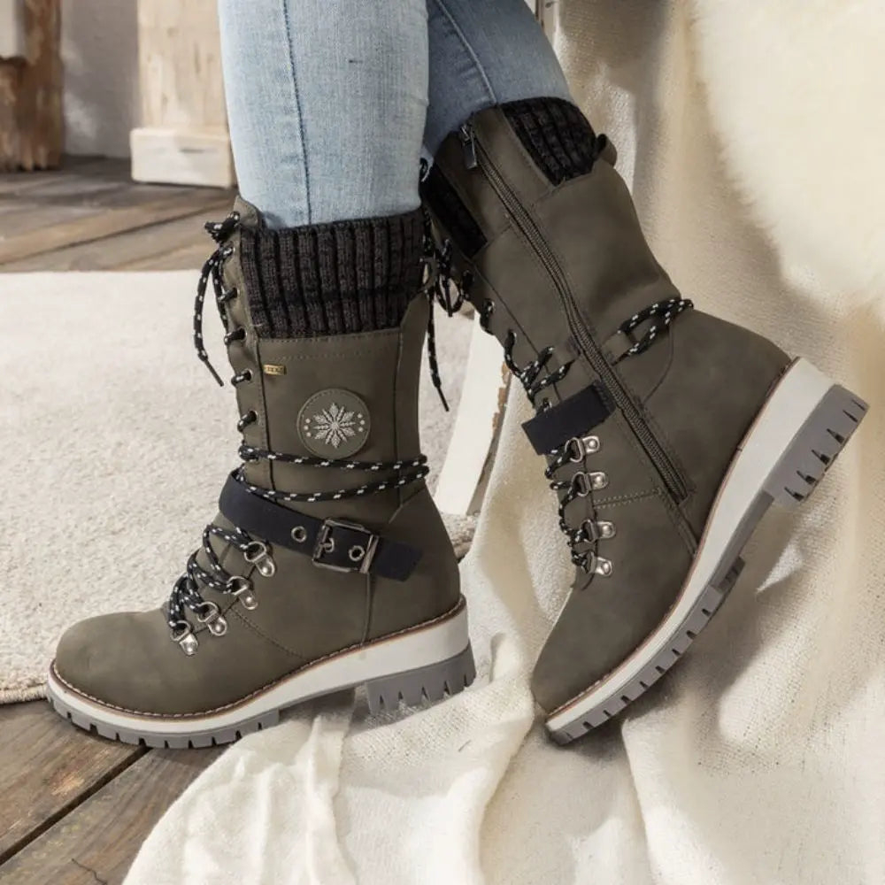 Bottes d'hiver avec doublure antidérapante et chaude