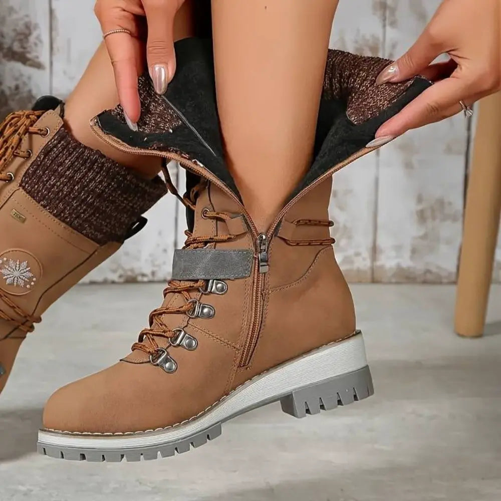 Bottes d'hiver avec doublure antidérapante et chaude