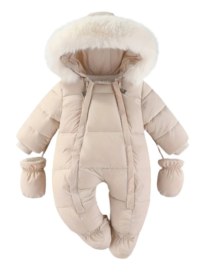 Mono de bebé Frosty: mono de invierno de lujo con capucha para los meses más fríos