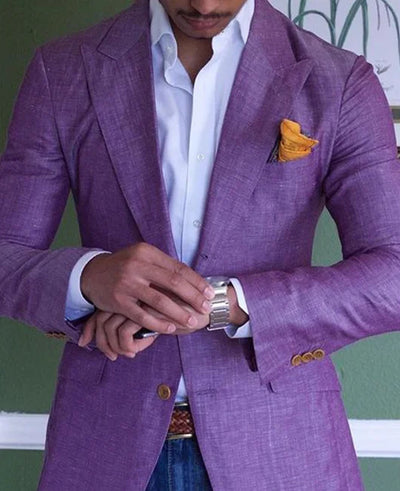 Blazer élégant en lin pour hommes