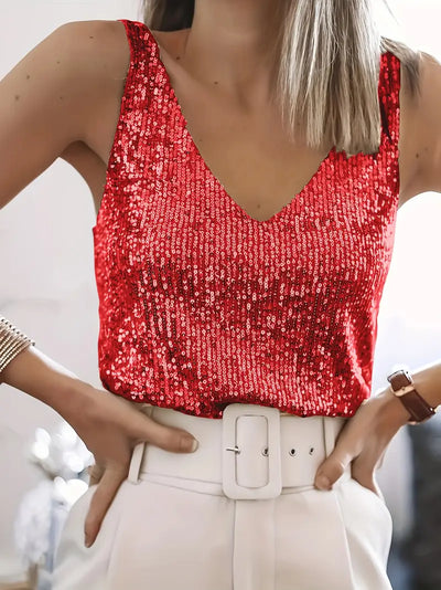 Alyana - Top sans manches avec paillettes
