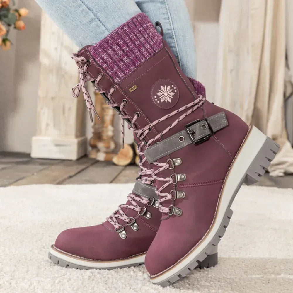 Bottes d'hiver avec doublure antidérapante et chaude