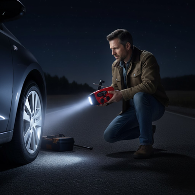 Radiotelefon ratunkowy ReadyWave | z korbką i panelem słonecznym