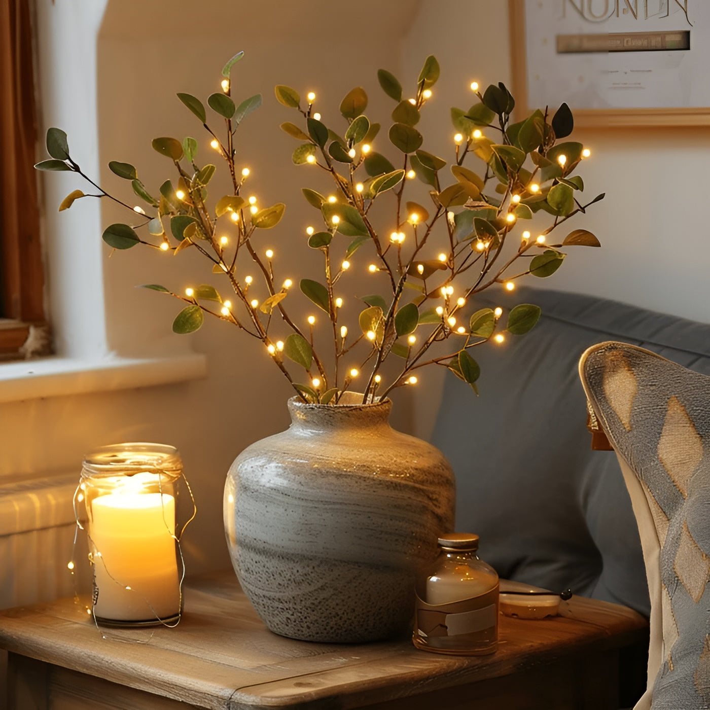 EverLeaf LED Decorative Branch Lamp - Design naturel élégant pour la décoration de la maison et du bureau