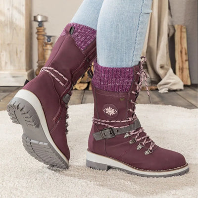 Bottes d'hiver avec doublure antidérapante et chaude