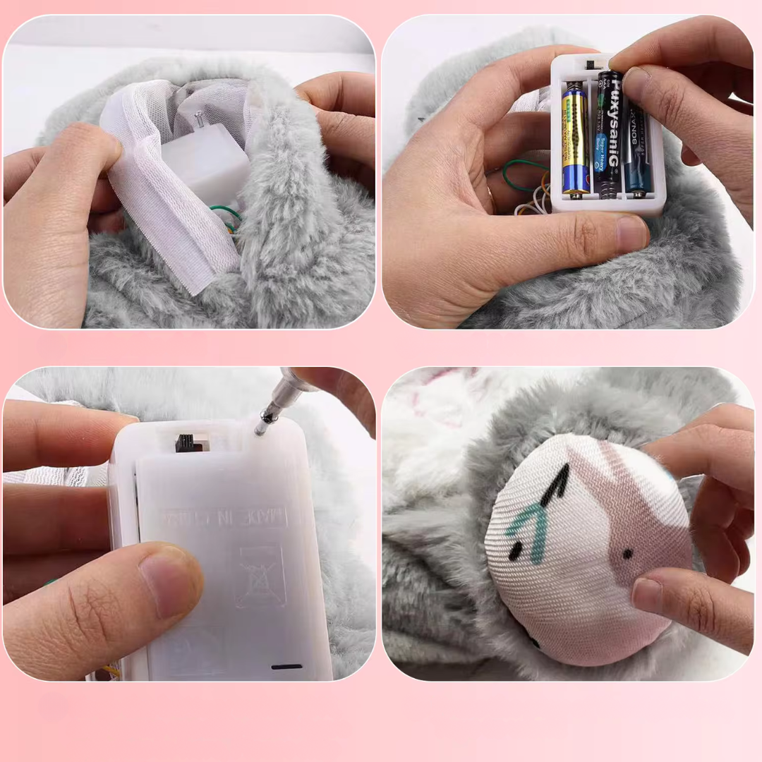 Jouet en peluche avec musique apaisante et mouvements respiratoires
