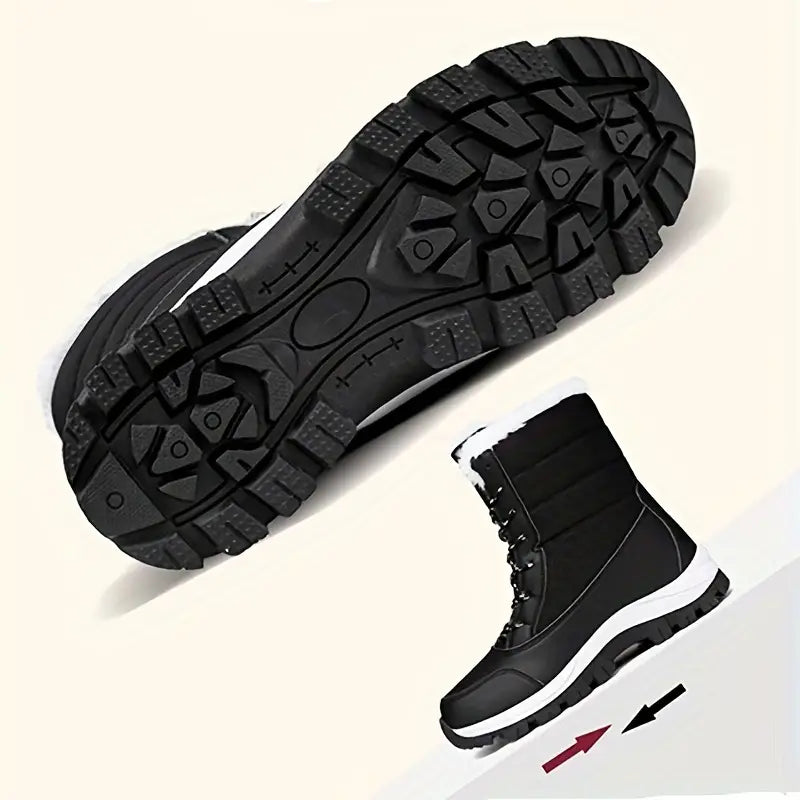Bottes de neige imperméables pour femmes - Bottes d'hiver isolées avec semelle antidérapante