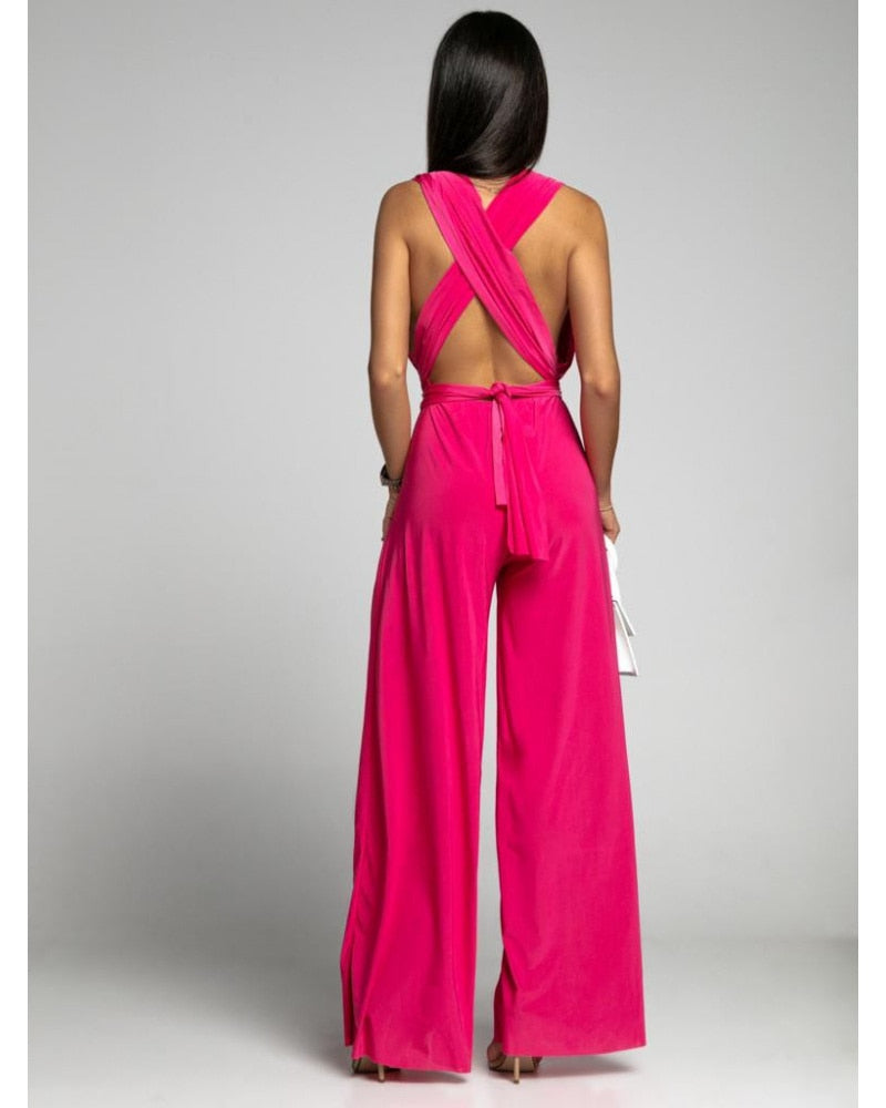 FlairFashion - Combinaison sans manches avec décolleté en V