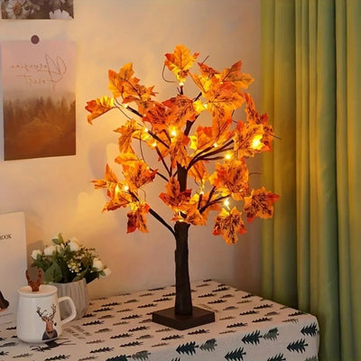 Lampe en forme d'érable artificiel avec lumières LED - Parfait pour la décoration d'Halloween et de Noël