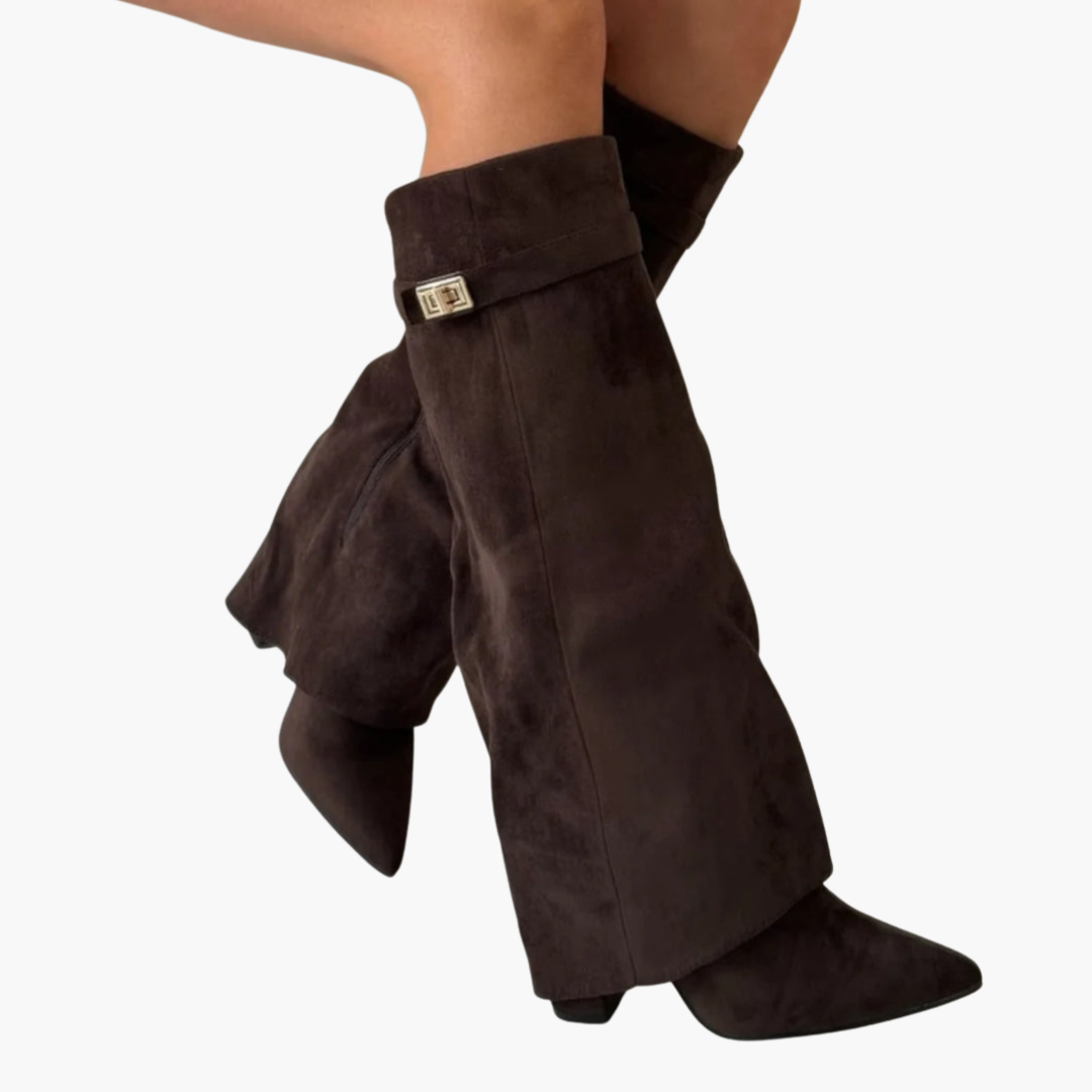 Damskie zamszowe buty ortopedyczne na niskim obcasie