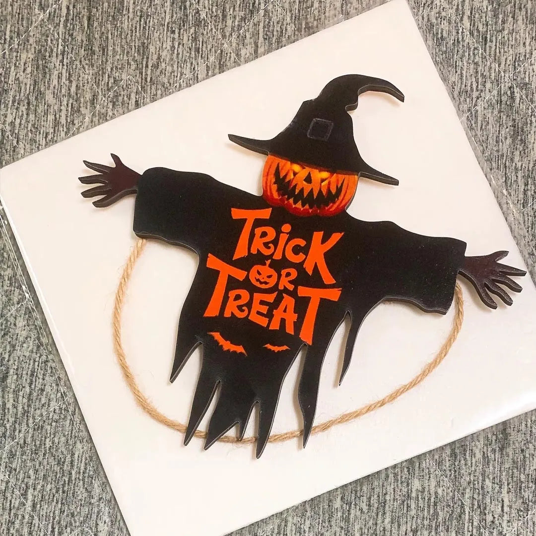 Panneau en bois 2D Halloween Trick-or-Treat