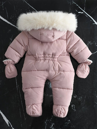 Mono de bebé Frosty: mono de invierno de lujo con capucha para los meses más fríos