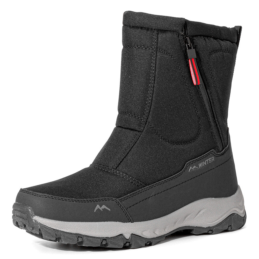 Bottes d'hiver pour femmes avec fermeture éclair latérale - Bottes de neige imperméables, antidérapantes et durables avec doublure chaude