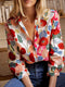 Blouse boho Vienna rouge à fleurs coupe élégante look romantique été
