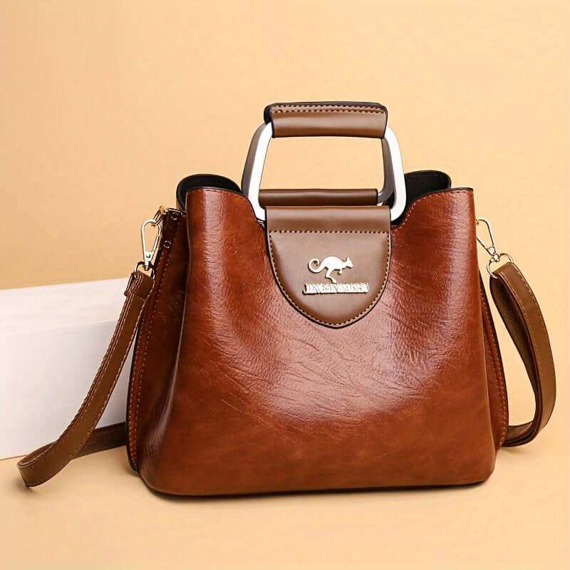 Ava Sac à main pour femmes | Élégant design bicolore | Sac à lettres en cuir