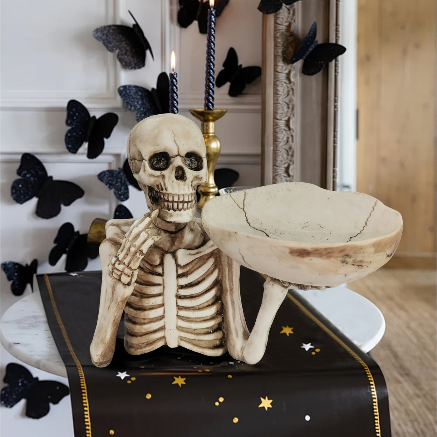 GhoulBowl | Bol à crâne en résine - Décoration gothique squelette Halloween