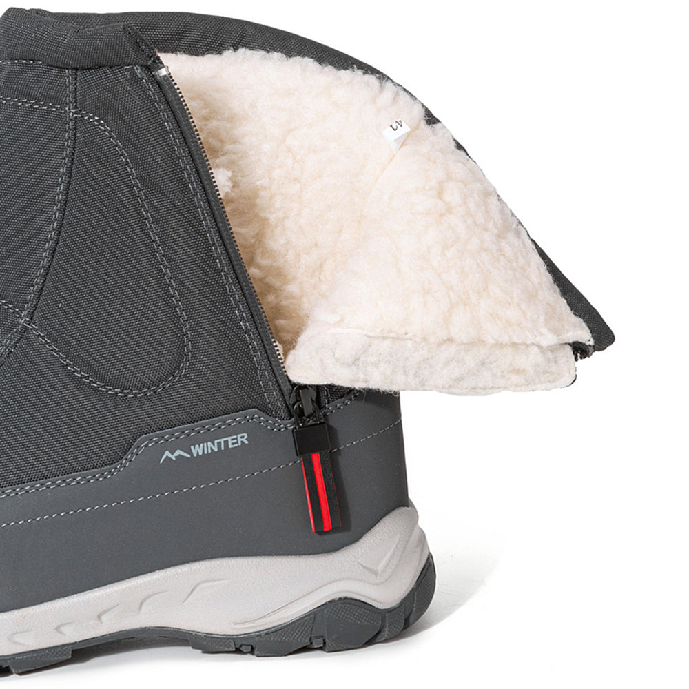 Bottes d'hiver pour femmes avec fermeture éclair latérale - Bottes de neige imperméables, antidérapantes et durables avec doublure chaude