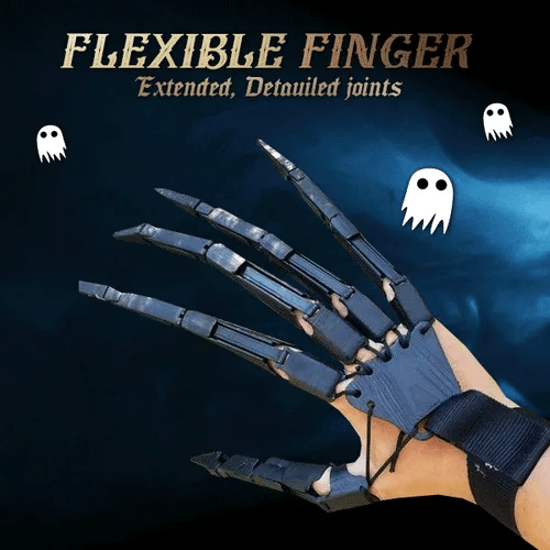 CreepaClaw - Extension de doigt mobile en 3D - accessoire de main de cosplay à griffe mobile pour Halloween