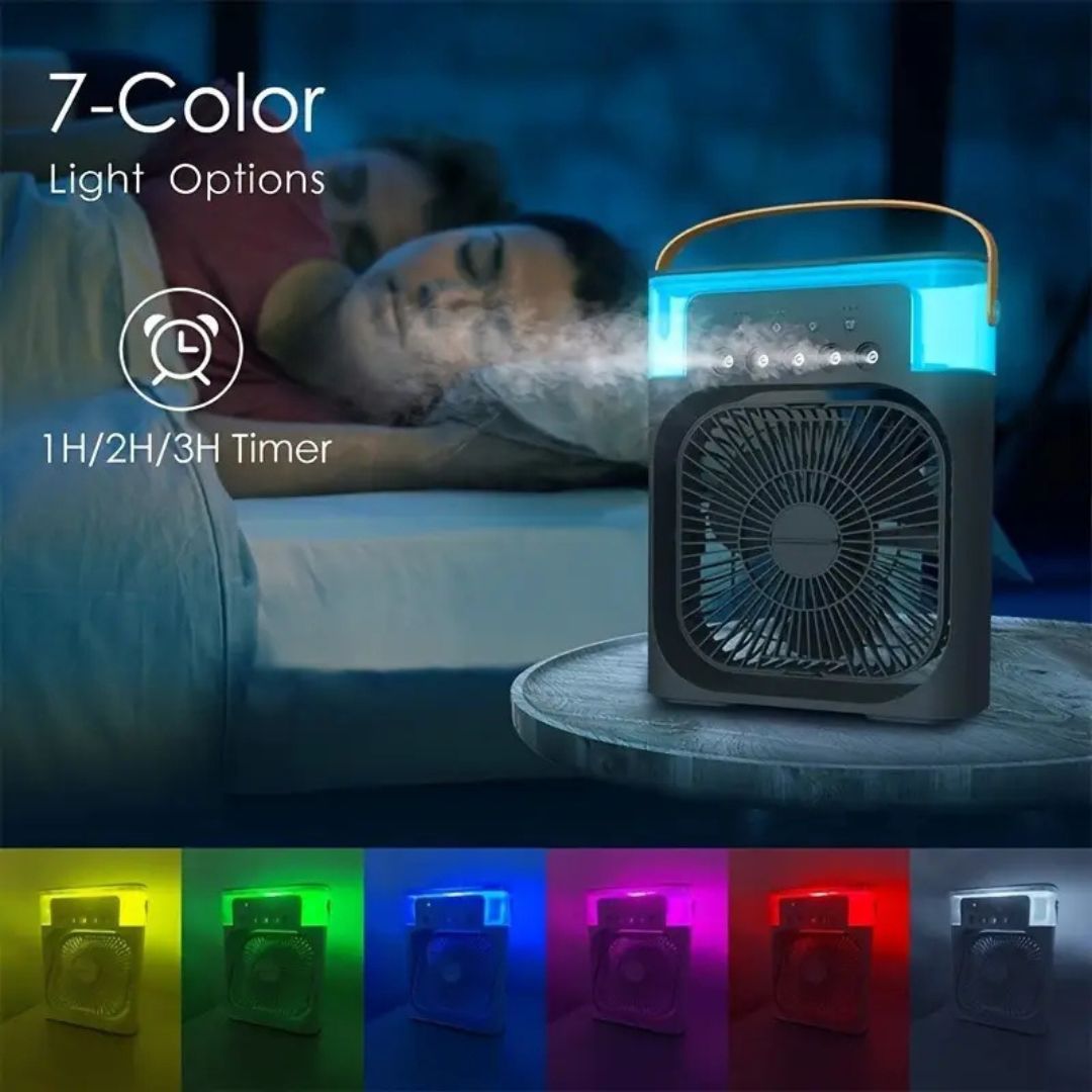 BREEZEFLOW | Rafraîchisseur d'air et humidificateur portable 3-en-1