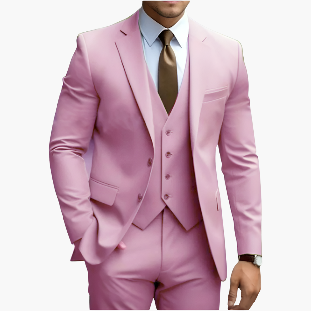 Elegantní pánský oblek se sakem, vestou a kalhotami