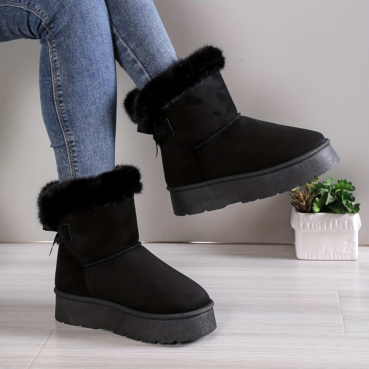 Bottines En Peluche Confortables & Chaudes