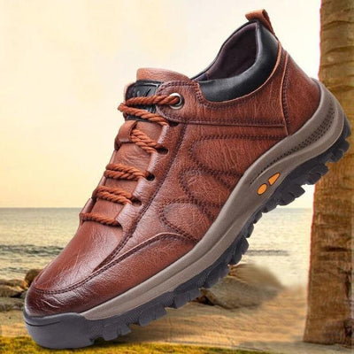 Chaussures orthopédiques d'extérieur en cuir pour hommes