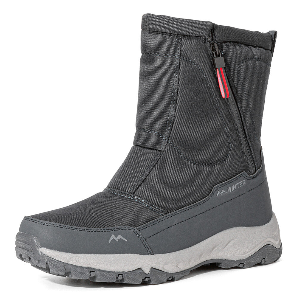 Bottes d'hiver pour femmes avec fermeture éclair latérale - Bottes de neige imperméables, antidérapantes et durables avec doublure chaude