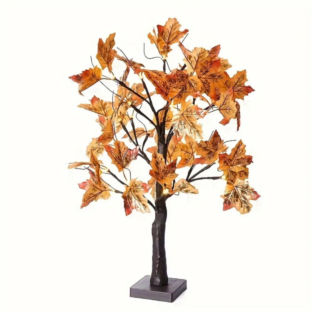 Lampe en forme d'érable artificiel avec lumières LED - Parfait pour la décoration d'Halloween et de Noël
