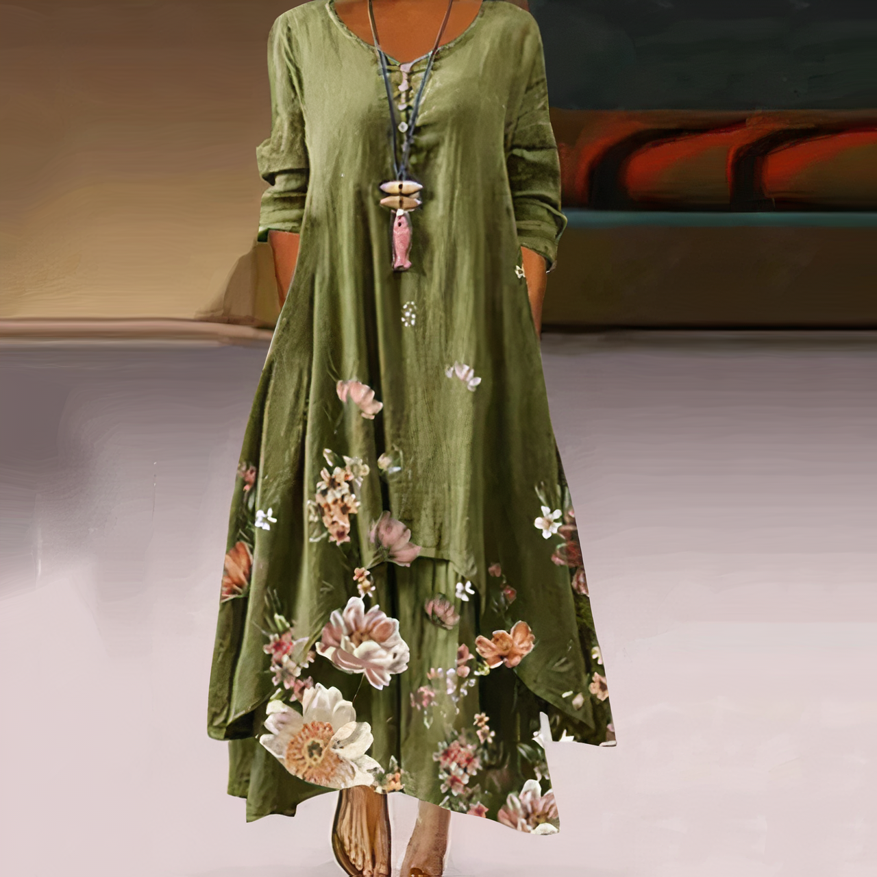 Robe élégante en coton - Durable, respirante, essentielle à la garde-robe en toute saison