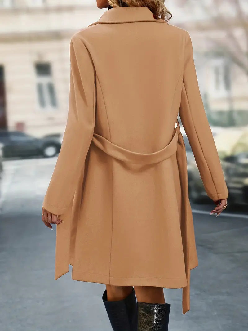 Trench-coat chic pour femmes avec double rangée de boutons