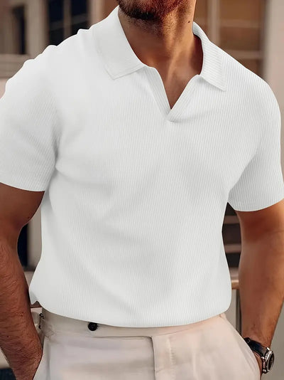 Polo décontracté à manches courtes pour hommes