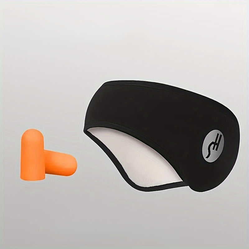 Masque de sommeil en coton avec bouchons d'oreille insonorisés et set de bouchons d'oreille